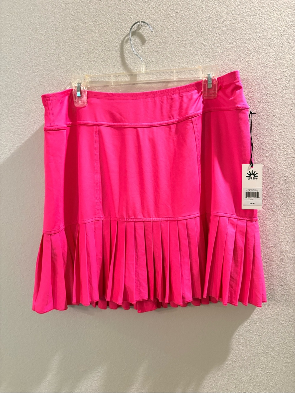 Jofit Neon Pink Pleated Tennis Skort UPF 50
